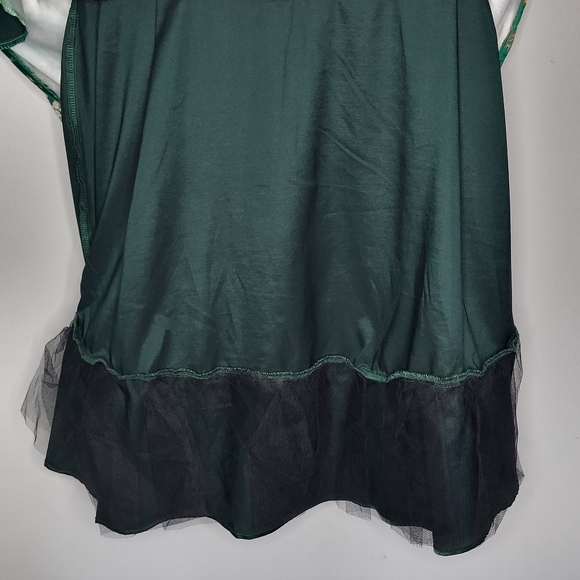 ModCloth Liz Luxe Emerald Floral Fit & Flare Dress XXL NWT Satin Garden Party - Picture 12 of 15